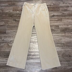J Crew Pants Womens 12 Tall Kacki Chino Stretch Trousers High Waisted Casual Tan